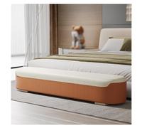 Moderna Panca Panca Fine Letto, Panca Imbottita Moderna for Ingresso Panca Comodino in Pelle Panca Portaoggetti Panca Poggiapiedi Ottomana for Fine Camera da Letto per Ingresso Corridoio Camera(Orange