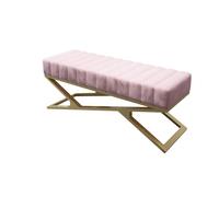 Moderna Panca Panca for camera da letto, panca ottomana for letto finale con gambe in metallo dorato, panca da ingresso imbottita, panca for scarpe moderna for soggiorno da ingresso per Ingresso Corri