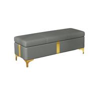 Moderna Panca Panca portaoggetti for camera da letto Fine letto Panca for divano in pelle Seduta davanti alla finestra Camino Portaoggetti for giocattoli... per Ingresso Corridoio Camera(Grijs,150*40*