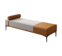 Moderna Panca Panca portaoggetti in tessuto for l'ingresso, panca imbottita for la fine del letto della camera da letto, pouf poggiapiedi for il soggiorno, arancione per Ingresso Corridoio Camera(180*