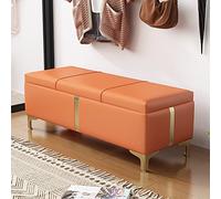 Moderna panca rettangolare ottomana in ecopelle con gambe in metallo, elegante panca imbottita trapuntata per soggiorno, ingresso, camera da letto, soluzione di archiviazione efficiente