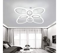 Moderna plafoniera a LED Bianca dimmerabile per Soggiorno con Telecomando, Lampada da soffitto con Design Floreale Creativo per Camera da Letto, casa di Campagna, Studio, Ingresso, lampadario a 8 Lu