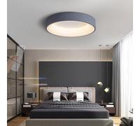 Moderna plafoniera a LED con telecomando dimmerabile 2700K/4500K/6500KLampada da soffitto decorativa rotonda per camera da letto soggiorno ufficio (grigio 45 cm)