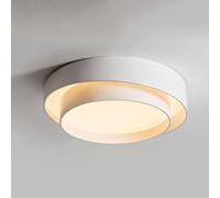 Moderna plafoniera a LED da soffitto a Filo Bianco Freddo Caldo da 19 Pollici, Moderna plafoniera Rotonda contemporanea di metà secolo, Lampada da soffitto Minimalista nordica per Camera da Letto, s