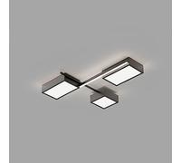 Moderna Plafoniera A LED Dimmerabile da Soffitto, Montaggio A Filo, Geometria Nera, Plafoniera Piatta Cubica per Sala da Pranzo, Applique da Parete per Soggiorno Bianco Contemporaneo Nordico, Lampada
