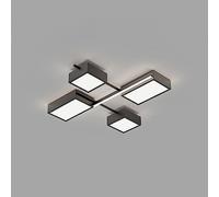 Moderna Plafoniera A LED Dimmerabile da Soffitto, Montaggio A Filo, Geometria Nera, Plafoniera Piatta Cubica per Sala da Pranzo, Applique da Parete per Soggiorno Bianco Contemporaneo Nordico, Lampada