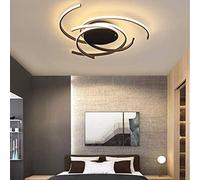 Moderna plafoniera LED dimmerabile con telecomando, tavolo da pranzo, design creativo a spirale di fiori, lampadario in metallo acrilico per il soggiorno