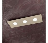 Plafoniera Moderna Rettangolare Area Metallo Sabbia Metallo 3 Luci Gx53 [EEK: A++]