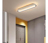 Moderna plafoniera rettangolare a LED, 120 cm, sottile, per corridoio, camera da letto, cucina, sala da pranzo, design in metallo e acrilico, luce neutra (100 cm)