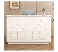 Moderna reception per hotel con cassetti chiudibili, elegante banco ricevimenti, banco cassa, elegante reception per servizio ospiti efficiente, mobili per ufficio
