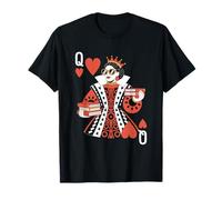 Moderna Regina Di Cuori Amante Del Libro Leggere Romanzi Romantasy Maglietta