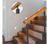 Moderna ringhiera esterna in legno per portico supporti regolabili doppio palo corrimano 43 pollici lungo 37 pollici altoDurable ed elegante soluzione di sicurezza