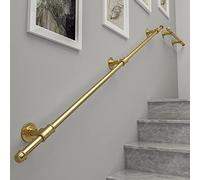 Moderna ringhiera in ferro battuto dorato per scale interne/esterne, elegante ringhiera di sicurezza per villa loft e corridoio - Maniglia per montaggio a parete in finitura oro