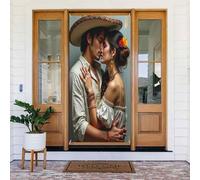 Moderna romantica coppia stampa n. 32 coperture decorative per porta, decorazione per interni ed esterni, primavera, estate, autunno, inverno, Halloween, Natale, decorazioni per la casa