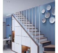 Moderna scala il Kit Bianco Metallo Transizione Ringhiera L-Type Ferro Scala Ringhiera per Interni & Esterni Guardrail (Dimensioni: 145cm) - & Elegante soluzione di sicurezza