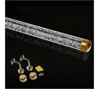 Moderna scala in cristallo acrilico - Maniglia antiscivolo per anziani e bambini 4,9 m kit completo argento - asta di supporto per scale da interni sicura/striscione