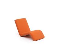 Moderna sedia a dondolo da giardino, arancione, telaio in metallo al 100% e tessuto per esterni, regolabile in 14 posizioni, lunghezza 145 cm, elegante e funzionale