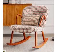 Moderna sedia a dondolo imbottita per soggiorno, camera da letto, ufficio, comodo scivolo per rilassarsi e leggere, design elegante e versatile