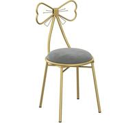 Moderna Sedia A Farfalla Elegante Per Trucco Con Fiocco, Perfetta Per Cucina, Sala Da Pranzo, Bar, Ristorante, Camera Letto, Decorazione Per La Casa(Grey)