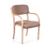 Moderna sedia da pranzo impilabile con braccioli, rivestimento in pelle sintetica, struttura in legno, perfetta per soggiorno, scrivania, ufficio, club, sedia con braccioli individuali