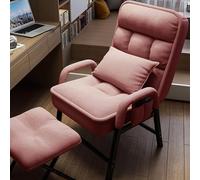 Moderna sedia reclinabile regolabile con 6 posizioni struttura in metallo sedia decorativa divano con poggiapiedi comoda poltrona da lettura con tasche laterali 50 P x 56 W x 95 H.
