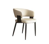 Moderna, semplice e leggera, sedia con struttura in acciaio al carbonio e cuscini, adatta for sedie da cucina, sale da pranzo, camere da letto, soggiorni, sale trucco, ufficio e altre funzioni.(White)