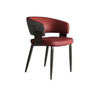 Moderna, semplice e leggera, sedia con struttura in acciaio al carbonio e cuscini, adatta for sedie da cucina, sale da pranzo, camere da letto, soggiorni, sale trucco, ufficio e altre funzioni.(Red)