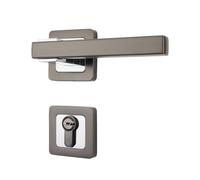 Moderna semplice serratura for porta interna serratura meccanica set serratura serratura magnetica silenziosa a maniglia(Brushed blackbright chrome)