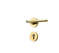 Moderna serratura con maniglia dorata, serratura magnetica silenziosa for porta interna, camera da letto, porta in legno, serratura in lega di zinco for uso domestico, serratura divisa(C type magnetic