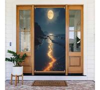 Moderna spiaggia notte stampa n. 40 coperture decorative per porte, striscione per interni ed esterni, primavera, estate, autunno, inverno, Halloween, Natale, decorazioni per la casa