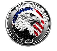 Moderna spilla commemorativa per il 250° anniversario dell'indipendenza, spilla per abbigliamento formale e casual, gioielli patriottici americani, One Size, come descritto