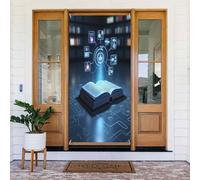 Moderna stampa a libro n. 7 copertine decorative per porta, decorazione per interni ed esterni, primavera, estate, autunno, inverno, Halloween, Natale, decorazioni per la casa