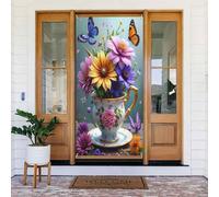 Moderna stampa bouquet n. 239 coperture decorative per porte, striscione per interni/esterni, primavera, estate, autunno, inverno, Halloween, Natale, decorazioni per la casa