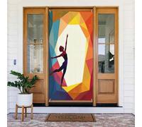Moderna stampa classica n. 5 coperture decorative per porte, striscione decorativo per interni ed esterni, primavera, estate, autunno, inverno, Halloween, Natale, decorazioni per la casa
