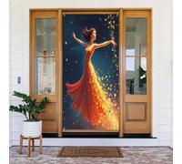 Moderna stampa colorata n. 4 coperture decorative per porte, striscione decorativo per interni ed esterni, primavera, estate, autunno, inverno, Halloween, Natale, decorazioni per la casa