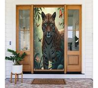 Moderna stampa farfalla e tigre n. 532 coperture decorative per porta, decorazione per interni ed esterni, primavera, estate, autunno, inverno, Halloween, Natale, decorazioni per la casa