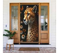 Moderna stampa farfalla e tigre n. 609 coperture decorative per porta, decorazione per interni ed esterni, primavera, estate, autunno, inverno, Halloween, Natale, decorazioni per la casa