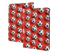 Moderna stampa pallone da calcio compatibile con iPad di 9a/8a/7a generazione, custodia per tablet compatibile con custodia per iPad da 10,2 pollici, accensione e spegnimento automatico, supporto a