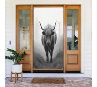 Moderna stampa toro n. 39 coperture decorative per porte, striscione decorativo per interni ed esterni, primavera, estate, autunno, inverno, Halloween, Natale, decorazioni per la casa