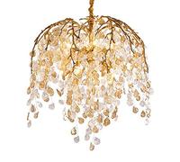 Moderna stravaganza Europea Lampada a Sospensione a Sospensione Decorazione Artistica Tutto Rame Ambra Paralume in Apparecchio di Illuminazione Lampadario in Oro per Interni di metà secolo Plafoniere