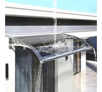 Moderna tenda da porta in policarbonato personalizzabile, protezione da pioggia e neve, facile da installare, staffa in lega di alluminio, elegante copertura per finestra per un maggiore fascino