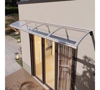 Moderna tenda da sole curva, tettoia insonorizzata estensibile, resistente alla pioggia, con grande grondaia per tetti, terrazze e portici, perfetta per porte e finestre