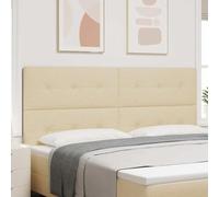 Moderna testiera a LED con strisce LED, panna, 200 cm, tessuto in poliestere, regolabile a due altezze, con cornice in legno e alimentazione USB, perfetta per la camera da letto.