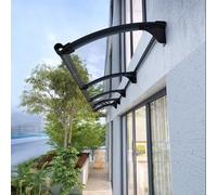 Moderna tettoia in policarbonato per porta, 45-100 cm, protezione dalla pioggia, per giardino, terrazza, veranda (80 x 170 cm/31 x 67)
