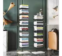 Moderna Torre Per Scaffali Verticali, Libreria Autoportante Con Ripiani Aperti, Semplice E Stretta Libreria Invisibile Per Piccoli Spazi, Libreria Da Parete A Pavimento Per So(Size:9-Tier 1PC,Color:B)