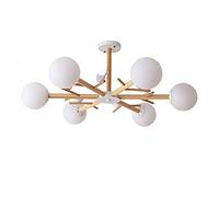 Moderna - Wood Sputnik lampadario in Stile Americano American a Sospensione a Sospensione Industriale Rustic Rustic Affitto Compatibile Compatibile con Sala da Pranzo Camera da Letto Soggiorno,