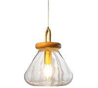 Moderne lampade a Sospensione in Vetro sopra l'isola della Cucina, Illuminazione del lavello, Illuminazione a Sospensione in Stile Fattoria, Mini lampade a Sospensione industriali in Legno con pa