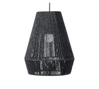 Moderne lampade a sospensione intrecciate, a da fattoria, paralume in rattan intrecciato a mano for isola cucina, sala pranzo, corridoio(Black)