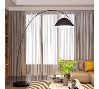 Moderne lampade da Lettura a LED ad Arco da Pavimento, con palo Alto e Corpo Luminoso a Forma di Perlina, con Interruttore a Pulsante, per Soggiorno, Camera da Letto, Bar, seminterrato.