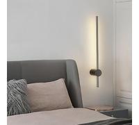 Moderne luci da Bagno Nere, Applique da Parete a LED girevoli a 350°, Specchio Spazzolato con Accenti Dorati, Bianco Caldo, 100 cm, 1 Pezzo per Un Arredamento Elegante per la casa
